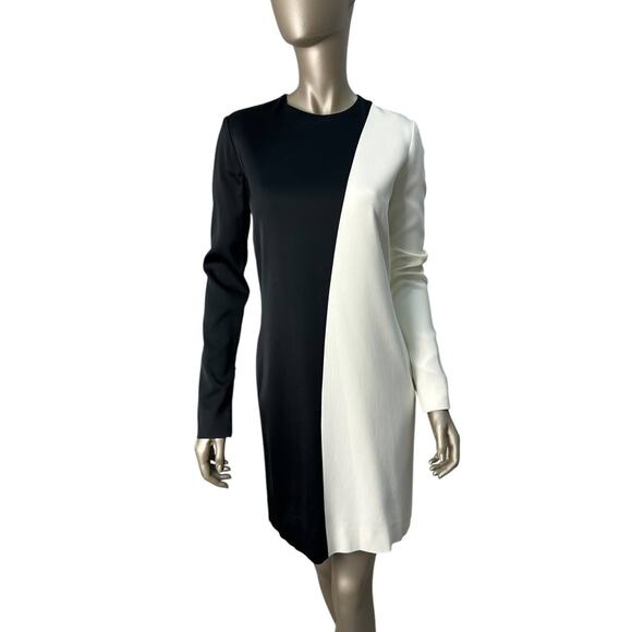 Celine Refined Black White Mini Dress Sz.40 - Picture 1 of 11